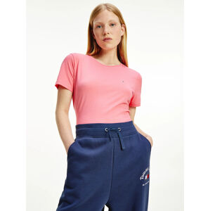 Tommy Jeans dámské růžové tričko Jersey - L (TIF)